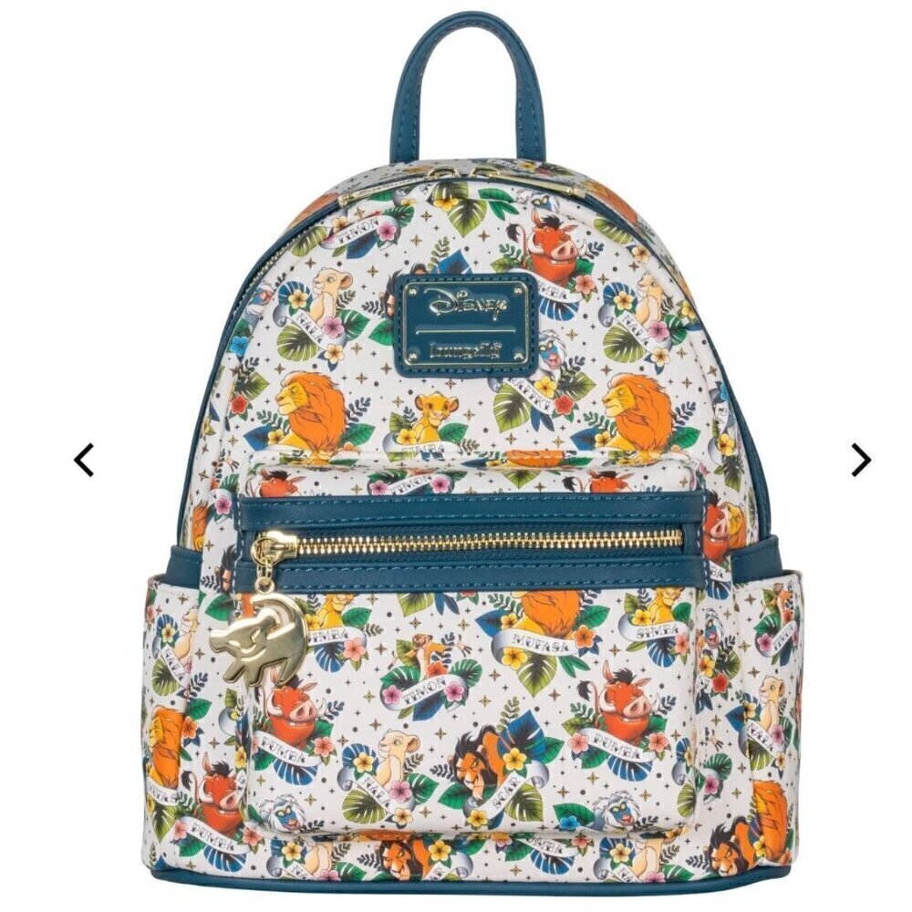 Nwt Rare Disney Loungefly The Lion King Tattoo Mini Bag Backpack